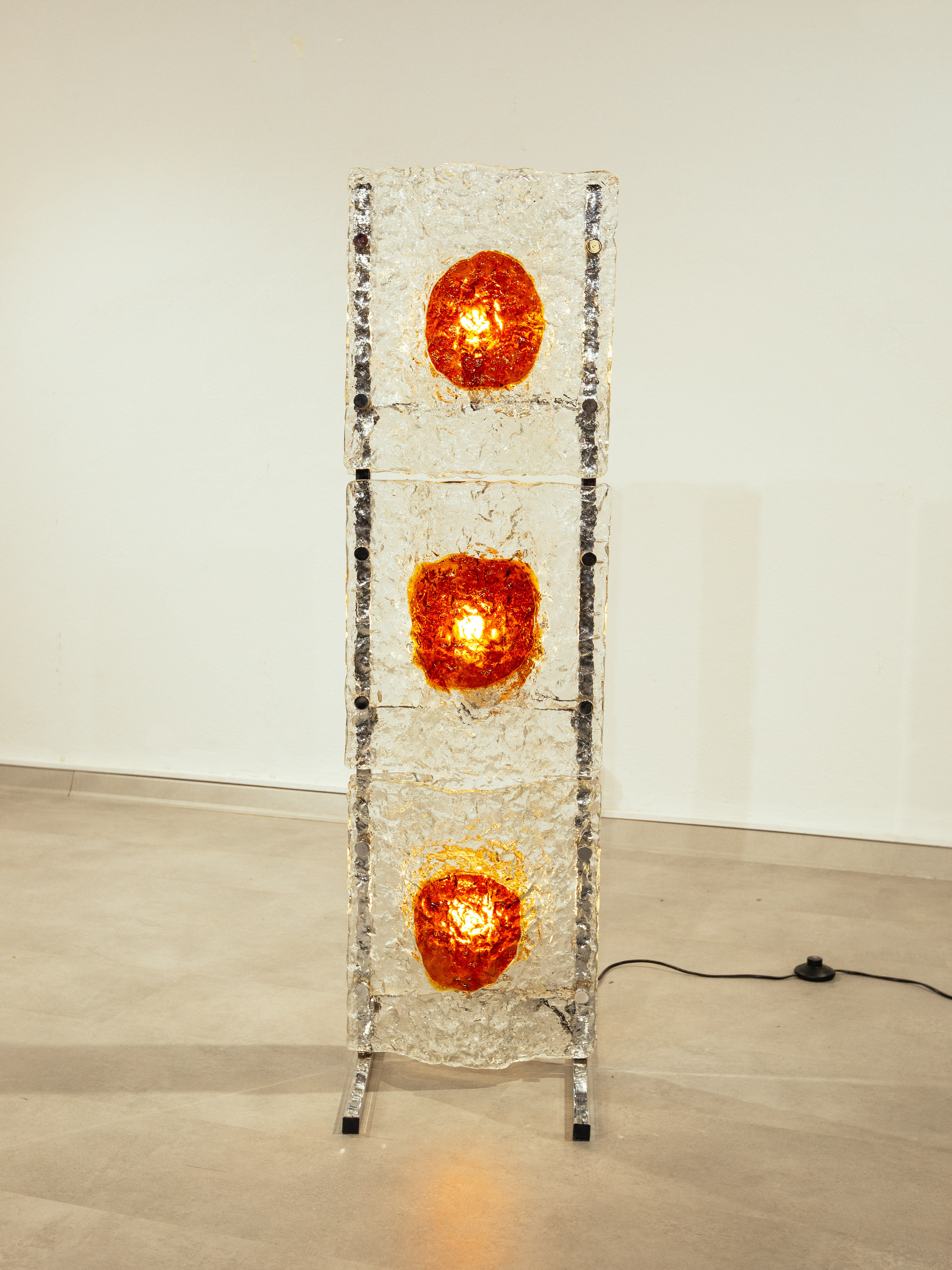 Glass floor lamp by Toni Zuccheri for Mazzega